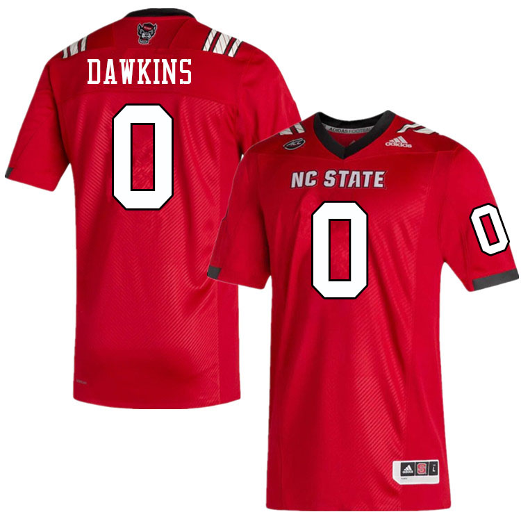 Men #0 Terrell Dawkins NC State Wolfpack College Football Jerseys Sale-Red - Click Image to Close